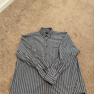 Men's Striped Black and White Shirt